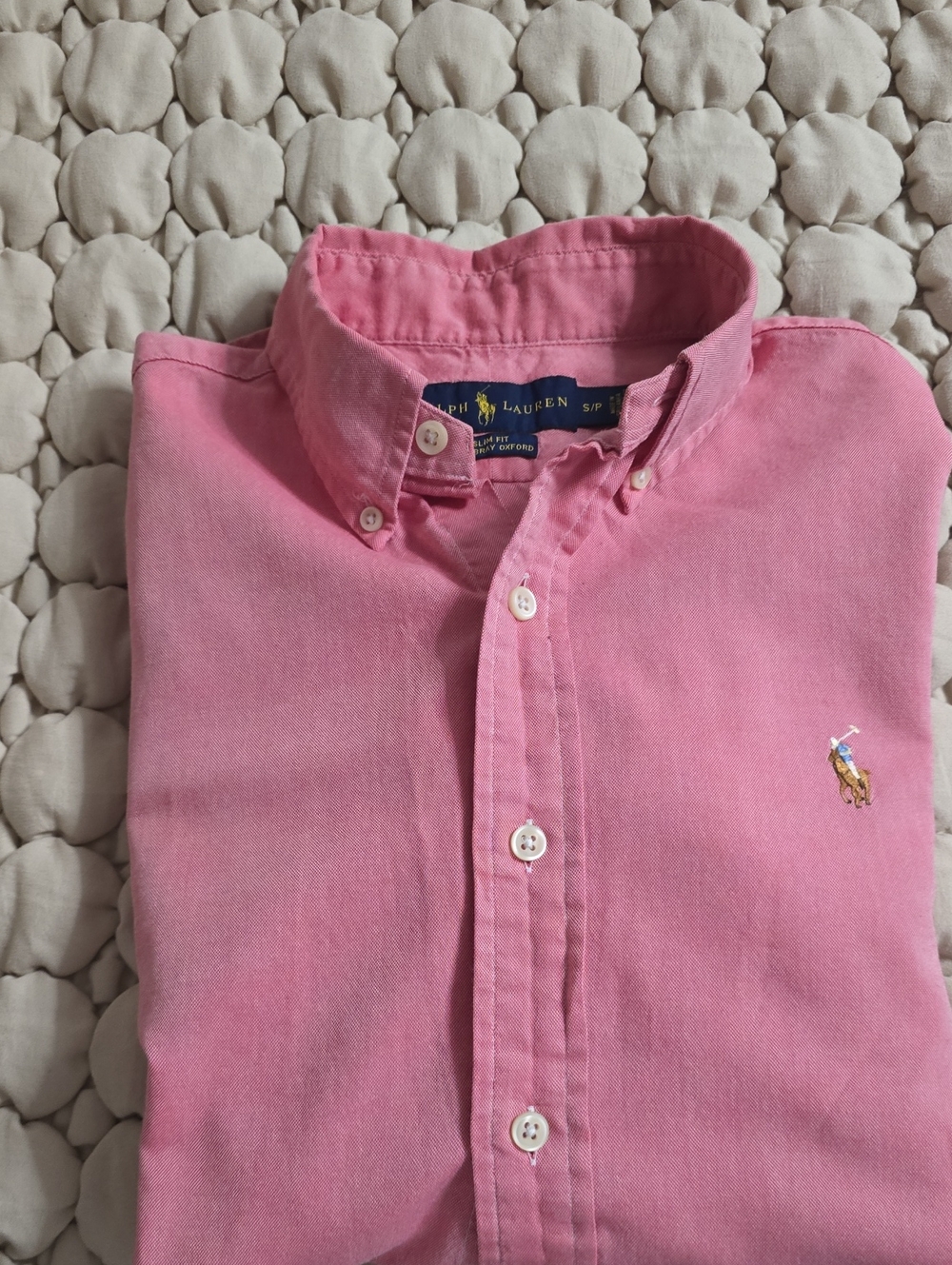 Ralph Lauren Pink Button-Down Shirt with Embroidered Pony